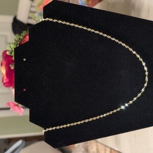 New Elegant Yellow Gold Twisted Chain Necklace